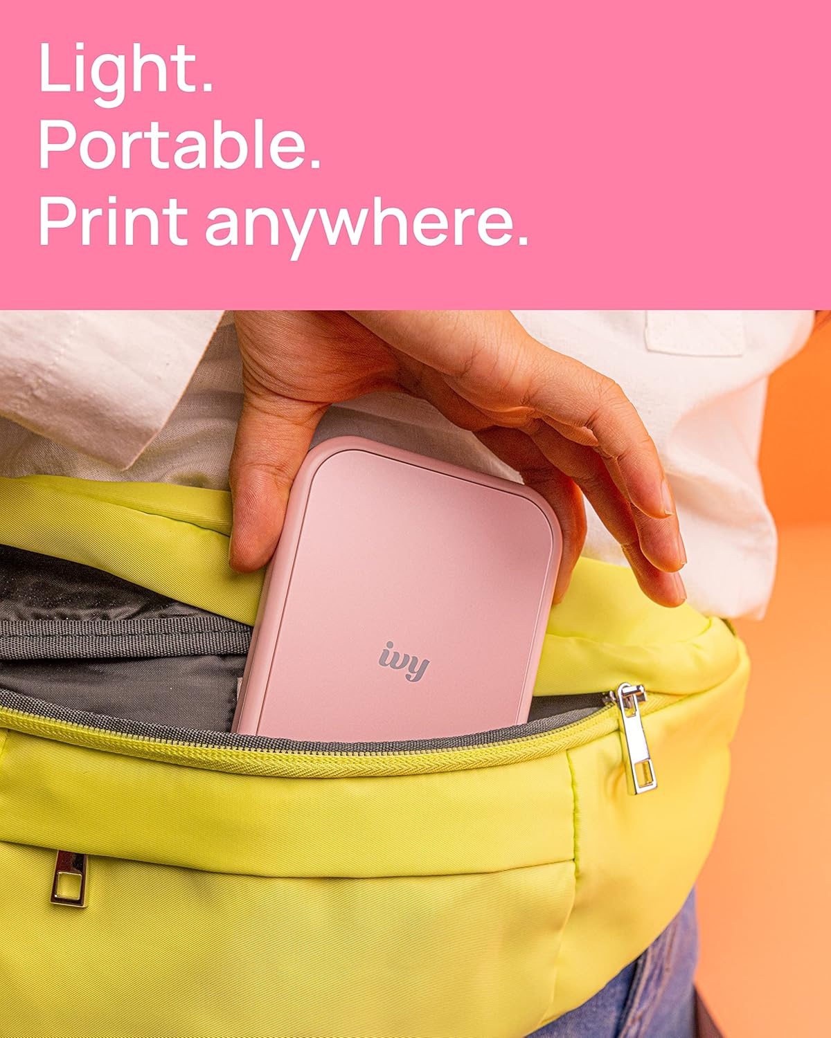 image:imageCanon Ivy 2 Mini Photo Printer Print from Compatible iOS amp Android Devices StickyBack Prints Blush PinkPink