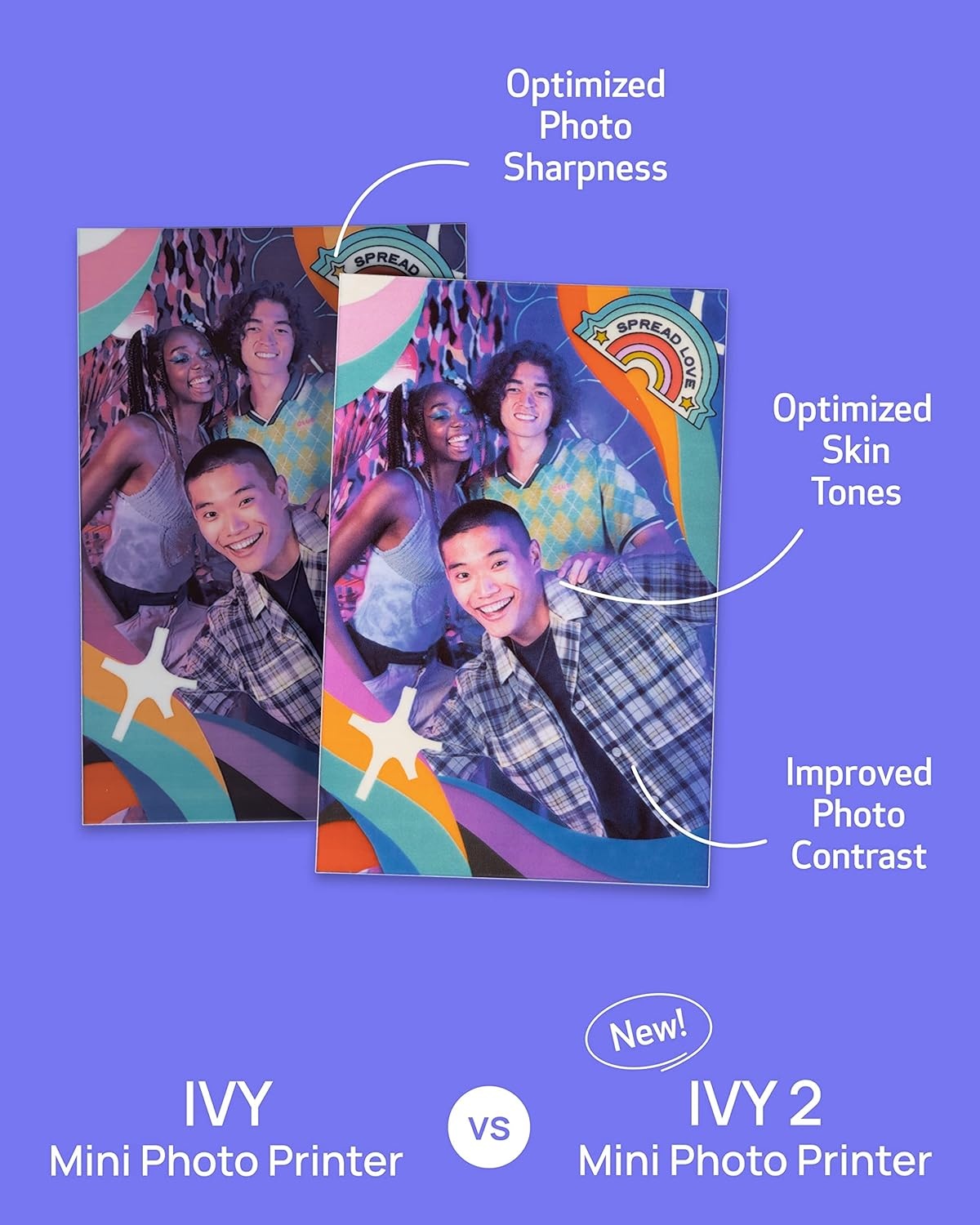 image:imageCanon Ivy 2 Mini Photo Printer Print from Compatible iOS amp Android Devices StickyBack Prints Blush PinkWhite