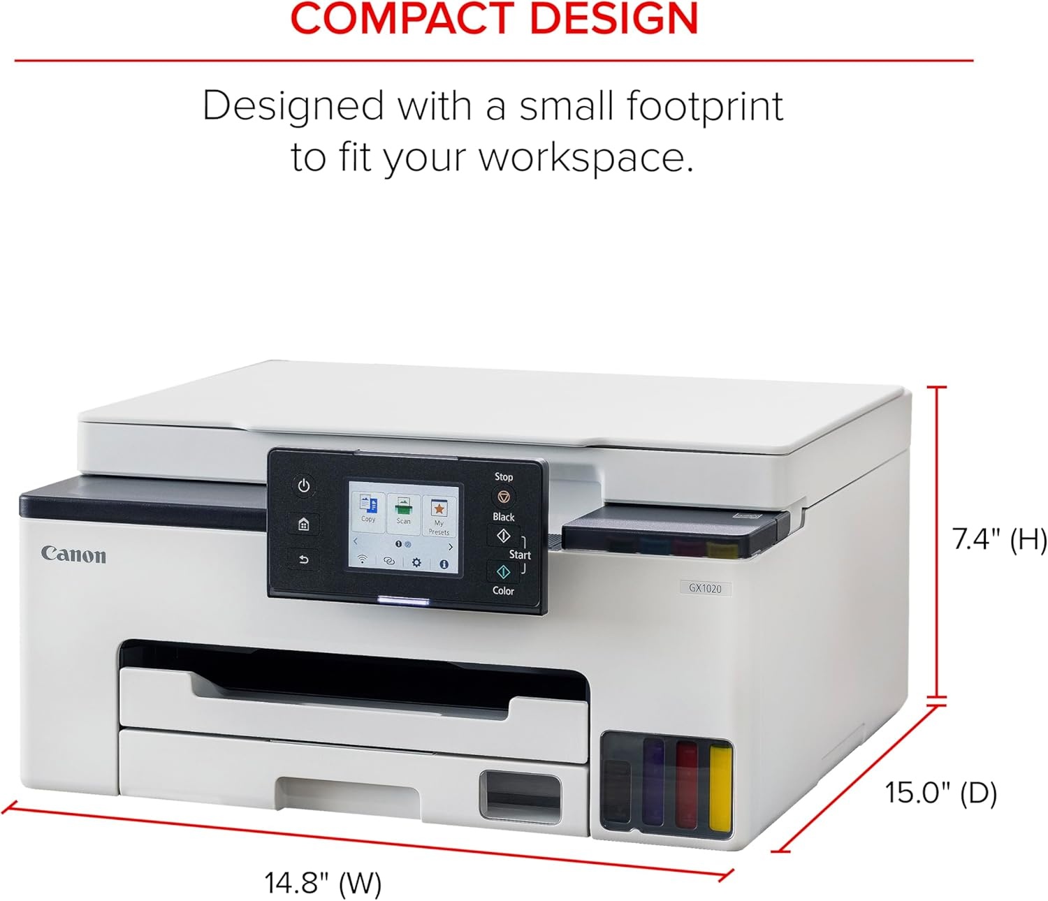 image:imageCanon PIXMA G6020 AllinOne Supertank Wireless Megatank Printer Copier and Scan with Mobile Printing Black Works with AlexaBasic Home Printer