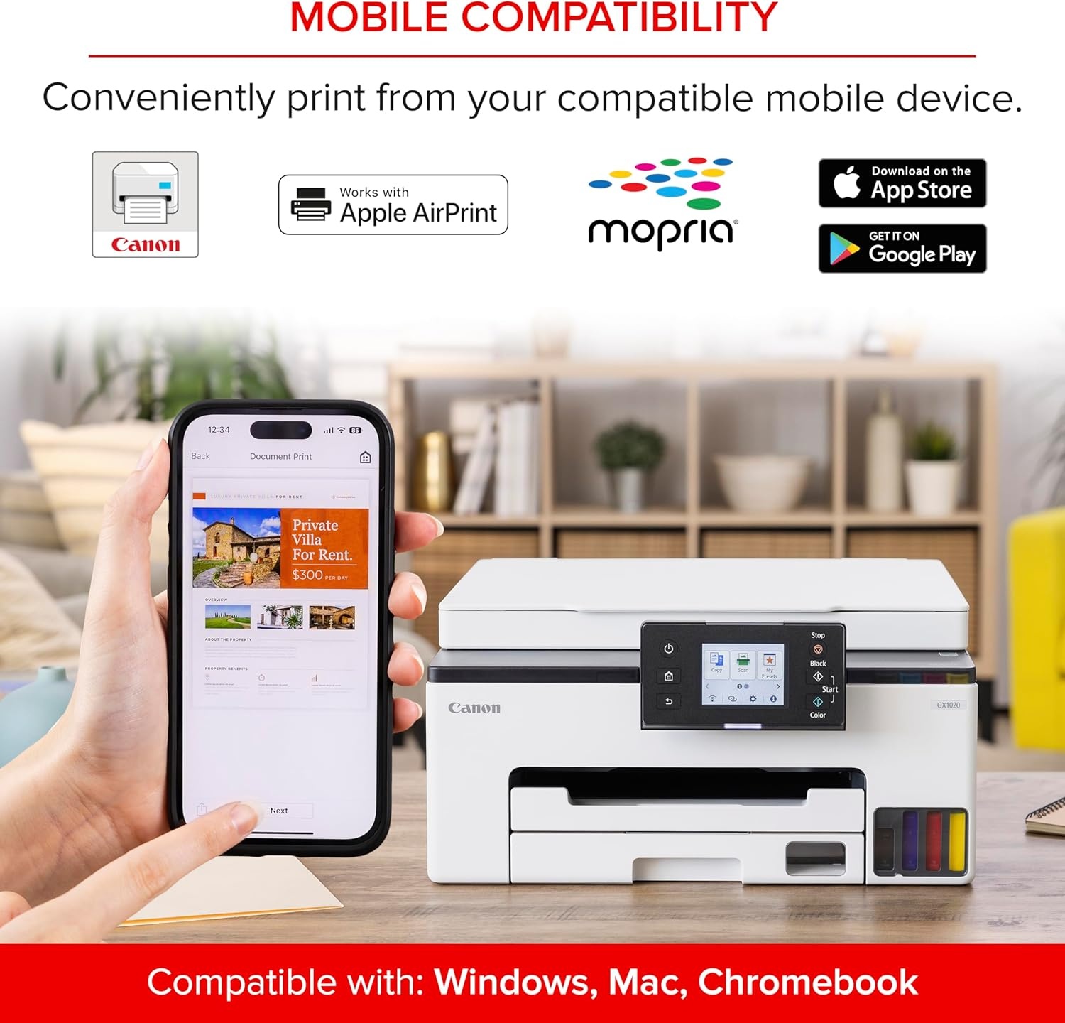 image:imageCanon PIXMA G6020 AllinOne Supertank Wireless Megatank Printer Copier and Scan with Mobile Printing Black Works with AlexaBasic Home Printer
