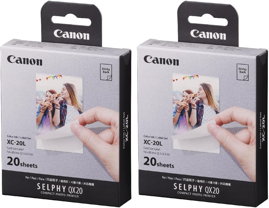 image:imageCanon XC20L Color InkPaper Set for SELPHY QX20 Photo Printer 20 SheetsXC Card Size
