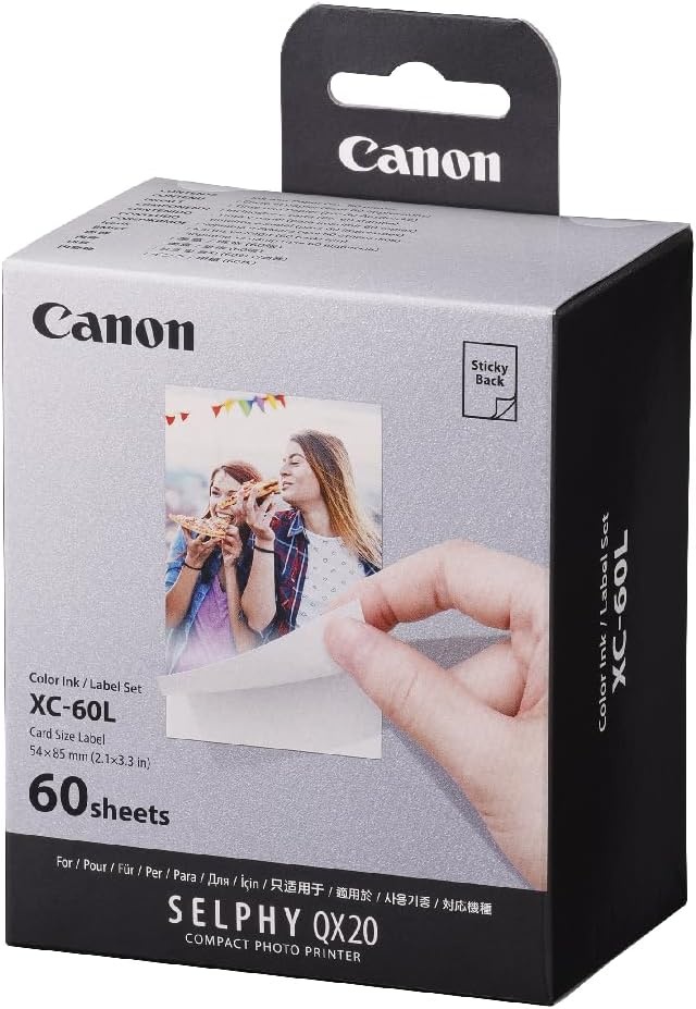 image:imageCanon XC20L Color InkPaper Set for SELPHY QX20 Photo Printer 20 SheetsXC Card Size