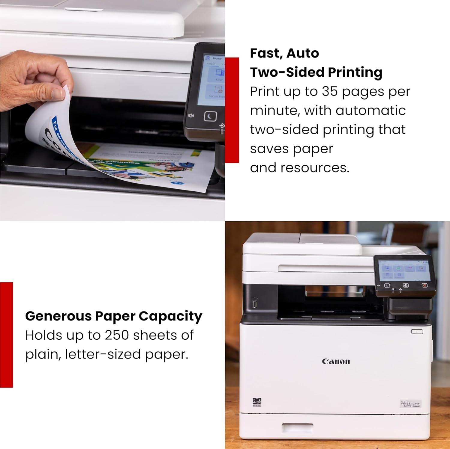 image:imageCanon imageCLASS MF753Cdw Wireless Duplex Color Laser Printer AllinOne with Scanner Copier Fax Auto Document Feeder Mobile Ready 3 Year Limited Warranty 35 PPM WhiteNew Model