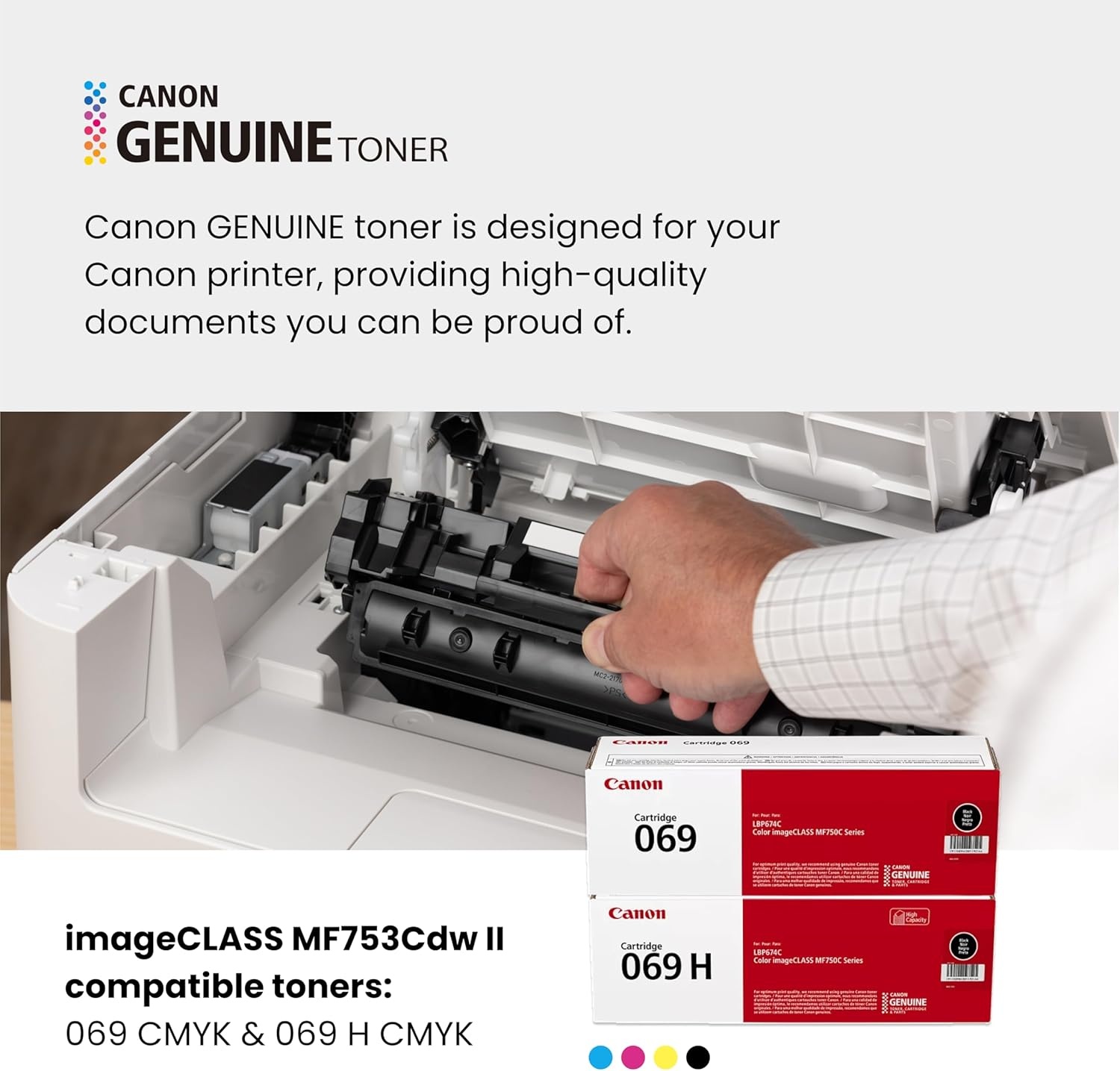image:imageCanon imageCLASS MF753Cdw Wireless Duplex Color Laser Printer AllinOne with Scanner Copier Fax Auto Document Feeder Mobile Ready 3 Year Limited Warranty 35 PPM WhiteNew Model