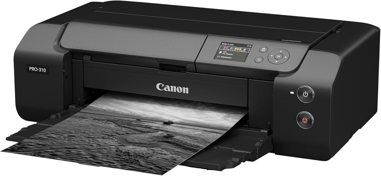 image:imageCanon imagePROGRAF PRO300 Wireless Color WideFormat Printer Prints up to 13X 19 30 LCD Screen with Profession Print amp Layout Software and Mobile Device Printing Black One SizeNew Model PRO310