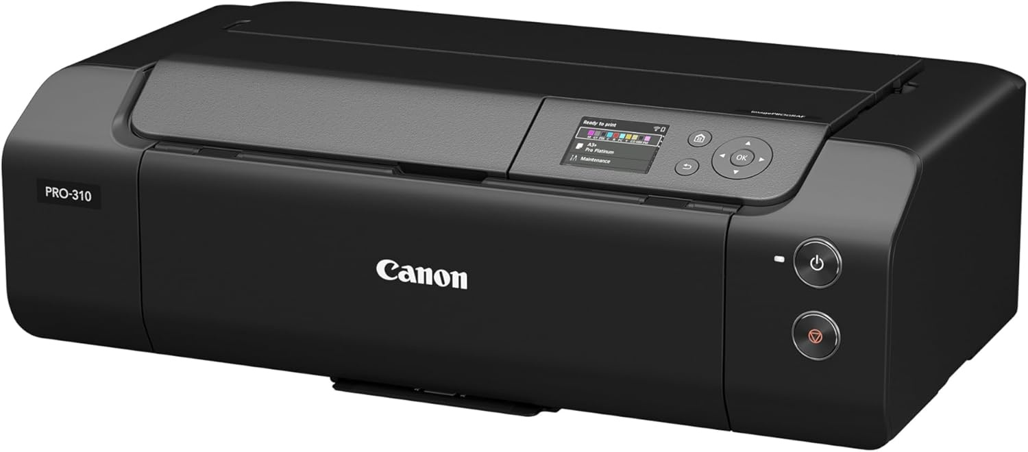 image:imageCanon imagePROGRAF PRO300 Wireless Color WideFormat Printer Prints up to 13X 19 30 LCD Screen with Profession Print amp Layout Software and Mobile Device Printing Black One SizeNew Model PRO310
