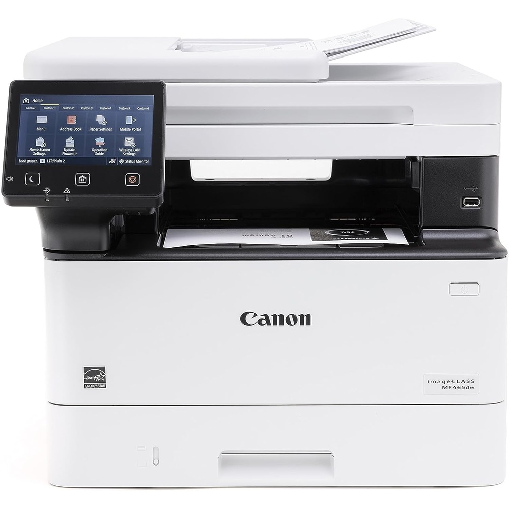 image:imageCanon imageCLASS MF465dw Monochrome Duplex Wireless Laser Printer AllinOne with Scanner Copier Fax Home or Office Auto Document Feeder Mobile Ready 3 Year Limited Warranty 42 PPM WhiteOld Model