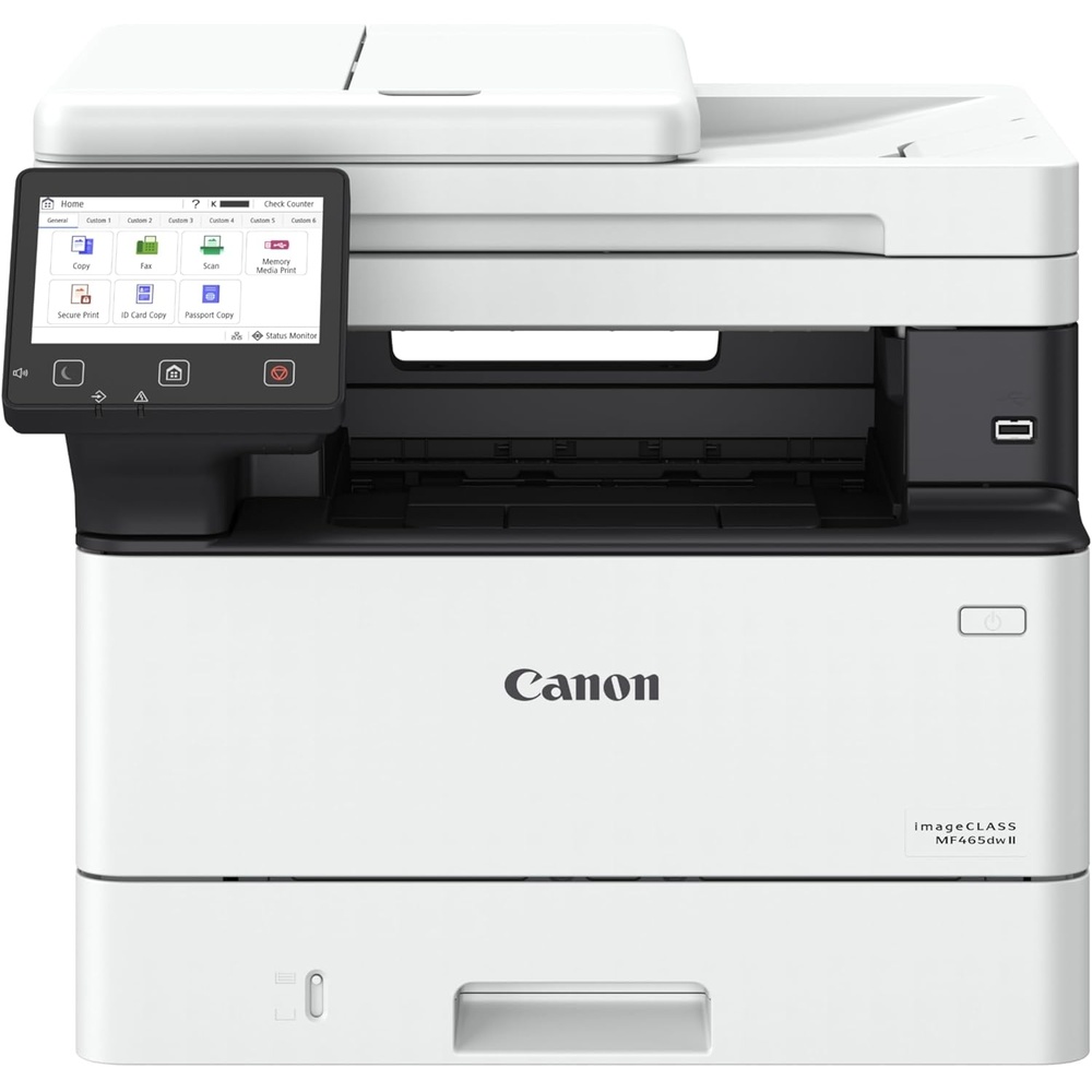 image:imageCanon imageCLASS MF465dw Monochrome Duplex Wireless Laser Printer AllinOne with Scanner Copier Fax Home or Office Auto Document Feeder Mobile Ready 3 Year Limited Warranty 42 PPM WhiteNew Model