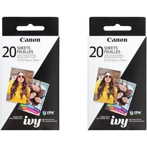 image:imageCanon Ivy Zink 2 x 3 Photo Sticker Paper 100 Sheets Pack2X3 20 sheets Pack of 2