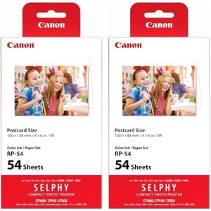 image:imageCanon RP54 Color InkPaper Set Compatible with SELPHY CP910CP1200CP130054 Count Pack of 2
