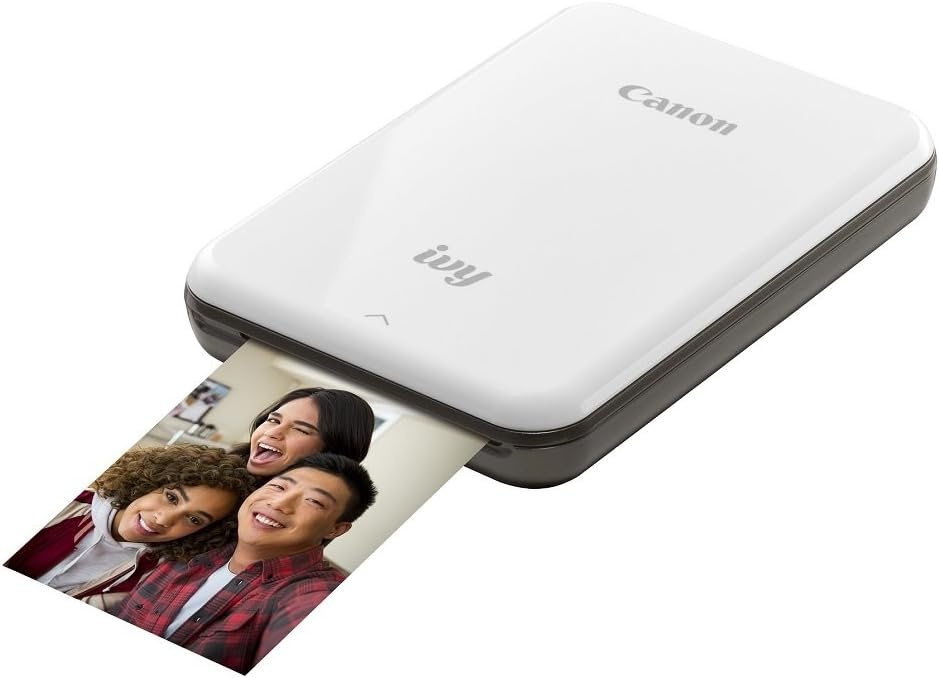 image:imageCanon IVY Mini Photo Printer for Smartphones Mint Green Stickyback prints Pocketsize Printer OnlySlate Gray