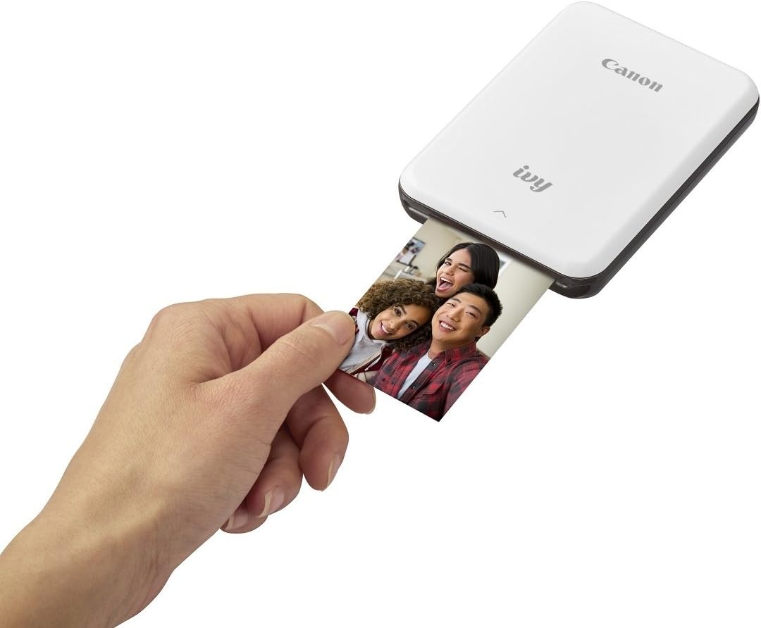 image:imageCanon IVY Mini Photo Printer for Smartphones Mint Green Stickyback prints Pocketsize Printer OnlySlate Gray