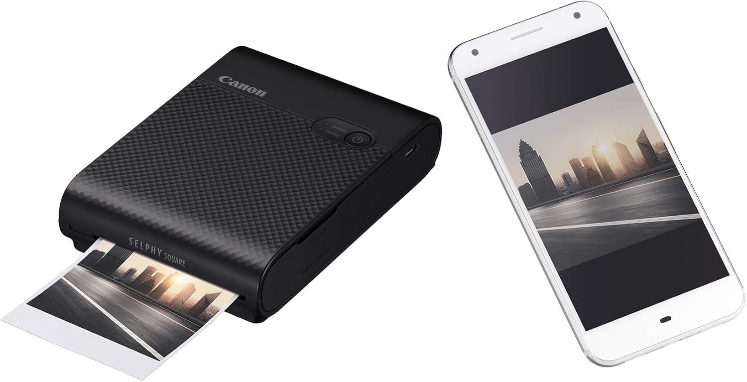 image:imageCanon SELPHY QX10 Portable Square Photo Printer for iPhone or Android PinkBlack