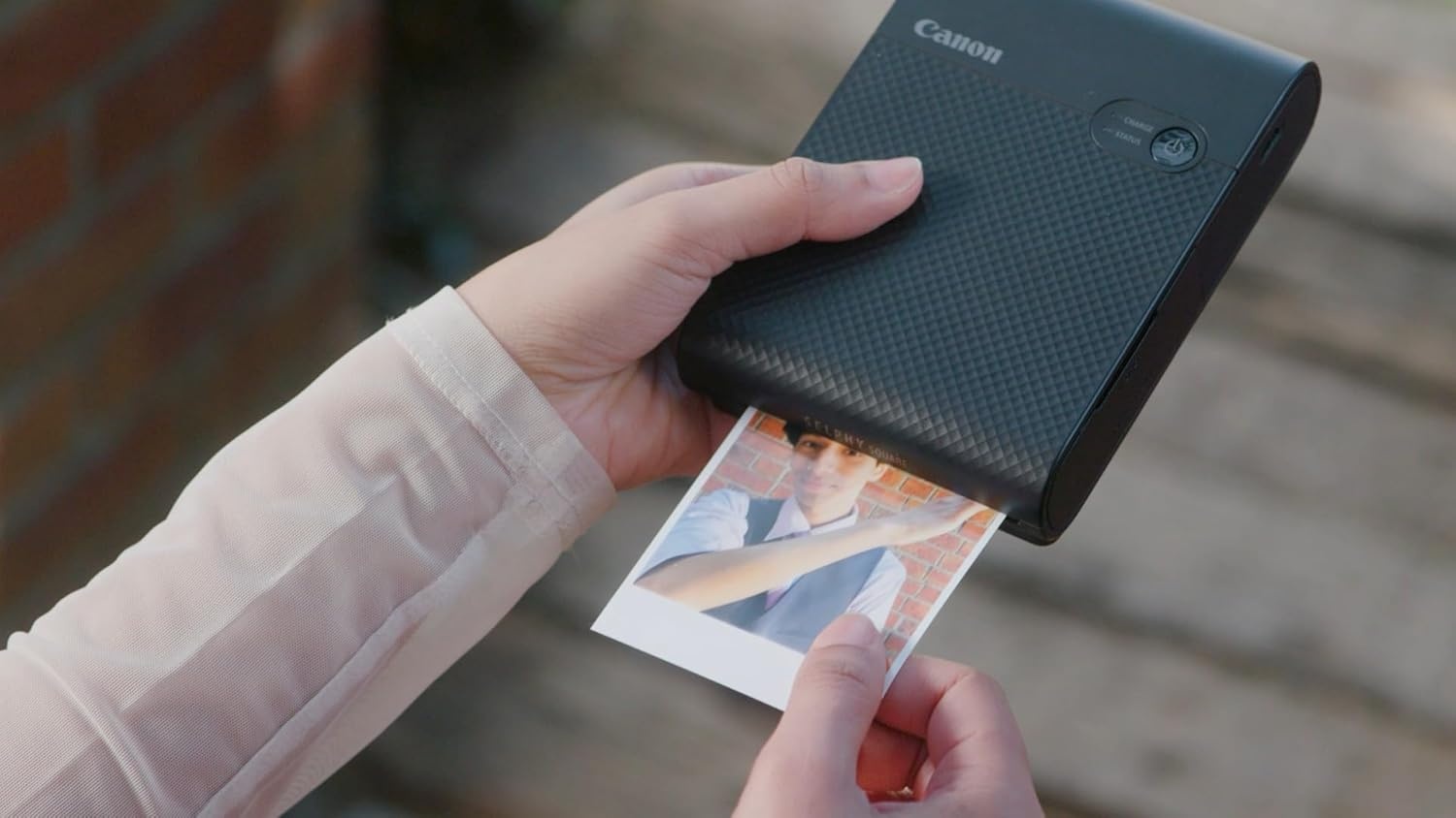 image:imageCanon SELPHY QX10 Portable Square Photo Printer for iPhone or Android PinkBlack
