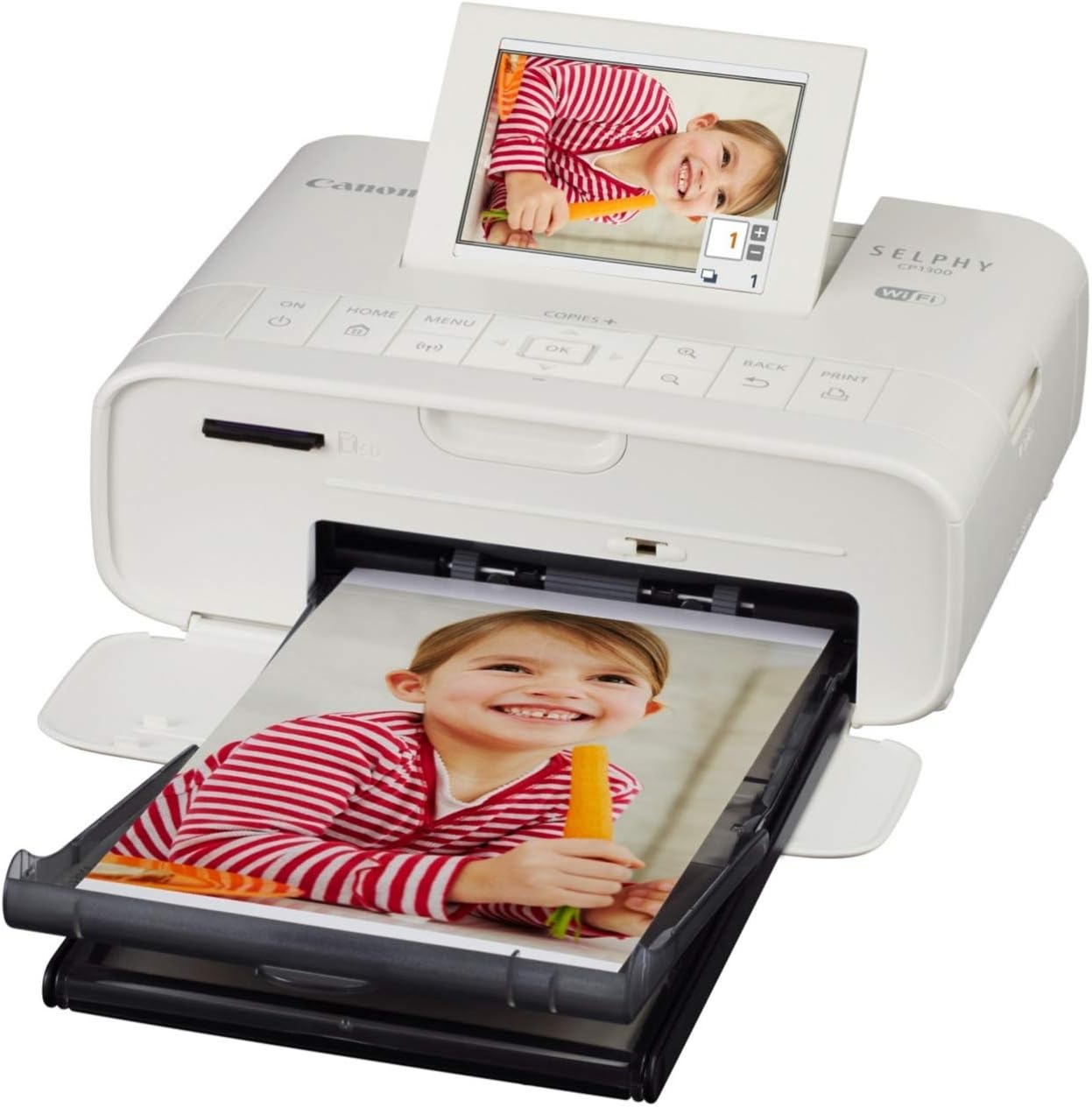 image:imageCanon Selphy CP1300 Wireless Compact Photo Printer with AirPrint and Mopria Device Printing White