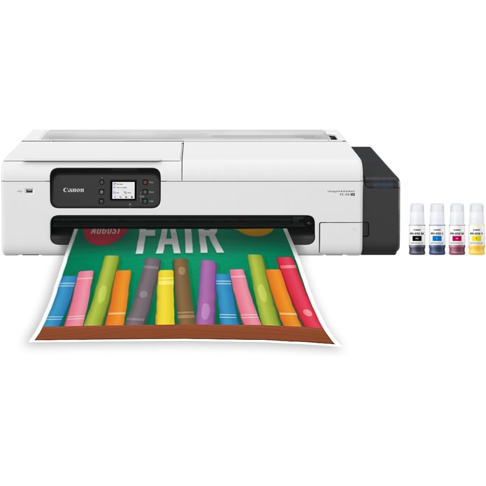 image:imageCanon imagePROGRAF TC20M Multifunction Printer 24 Large Format Poster amp Plotter Printer Automatic Roll amp Cut Sheet Paper Feeder USB WiFi LANWhite
