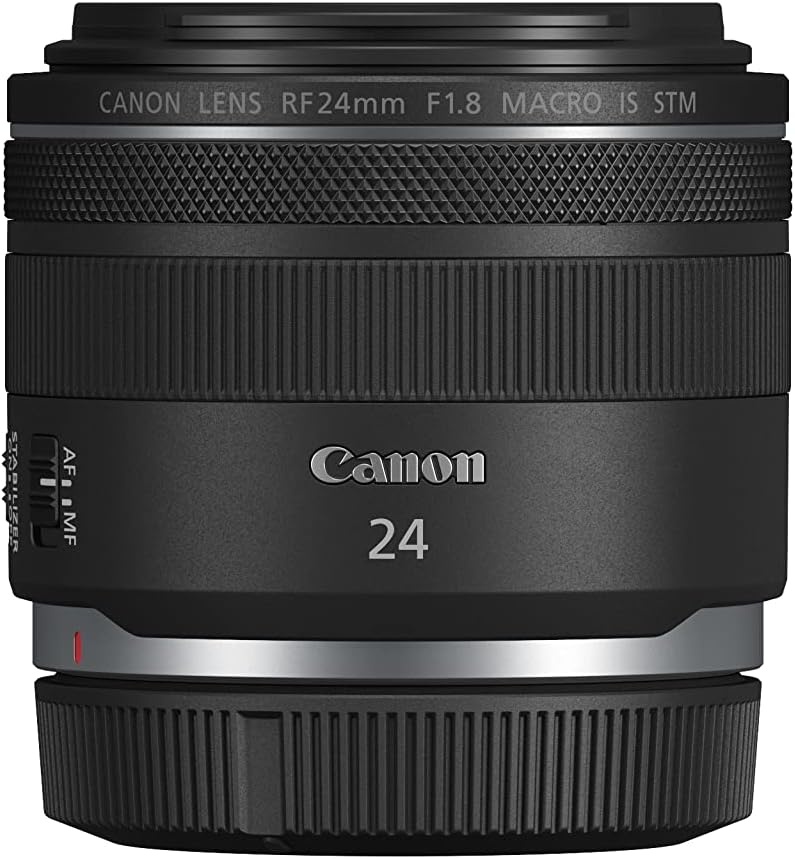 image:imageCanon RF24mm F18 Macro is STM Lens WideAngle Fixed Focal Length Prime Lens Compatible with EOS R Series Mirrorless Cameras Black