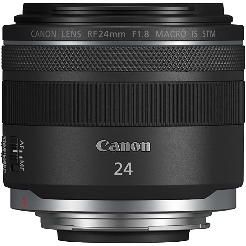 image:imageCanon RF24mm F18 Macro is STM Lens WideAngle Fixed Focal Length Prime Lens Compatible with EOS R Series Mirrorless Cameras Black