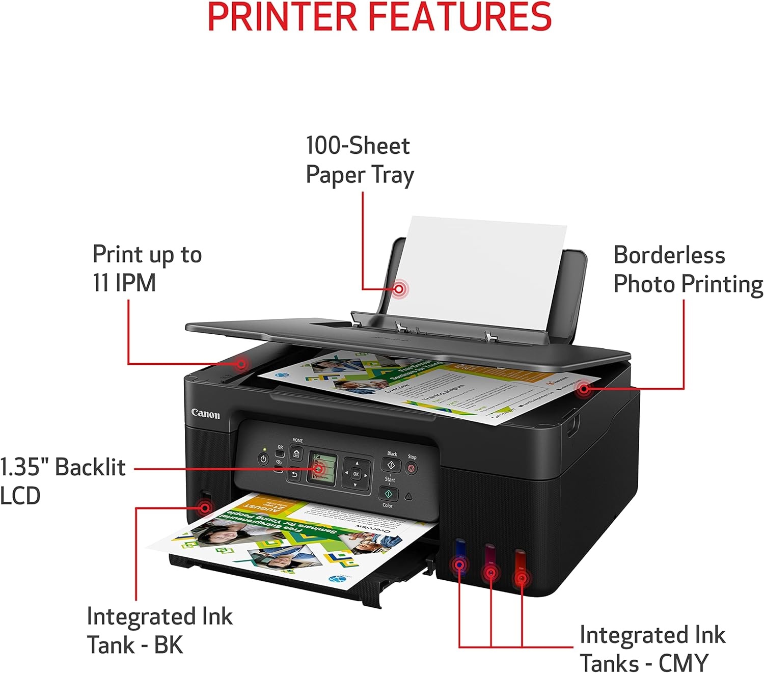 image:imageCanon MegaTank G3270 AllinOne Wireless Inkjet Printer Home Use Print Scan and CopyBlack
