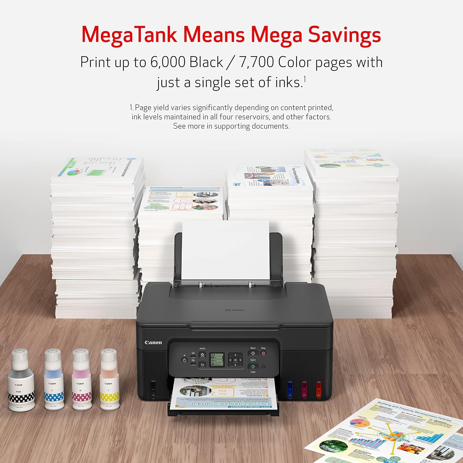 image:imageCanon MegaTank G3270 AllinOne Wireless Inkjet Printer Home Use Print Scan and CopyBlack