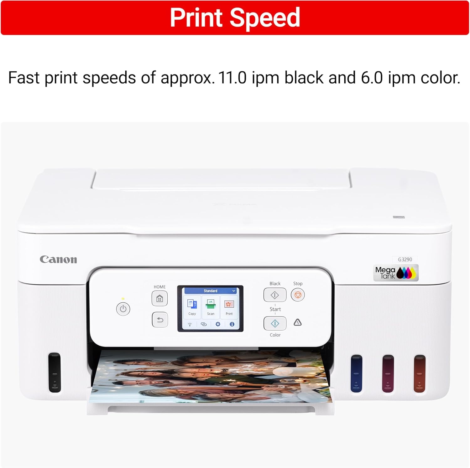 image:imageCanon MegaTank G3270 AllinOne Wireless Inkjet Printer Home Use Print Scan and CopyWhite