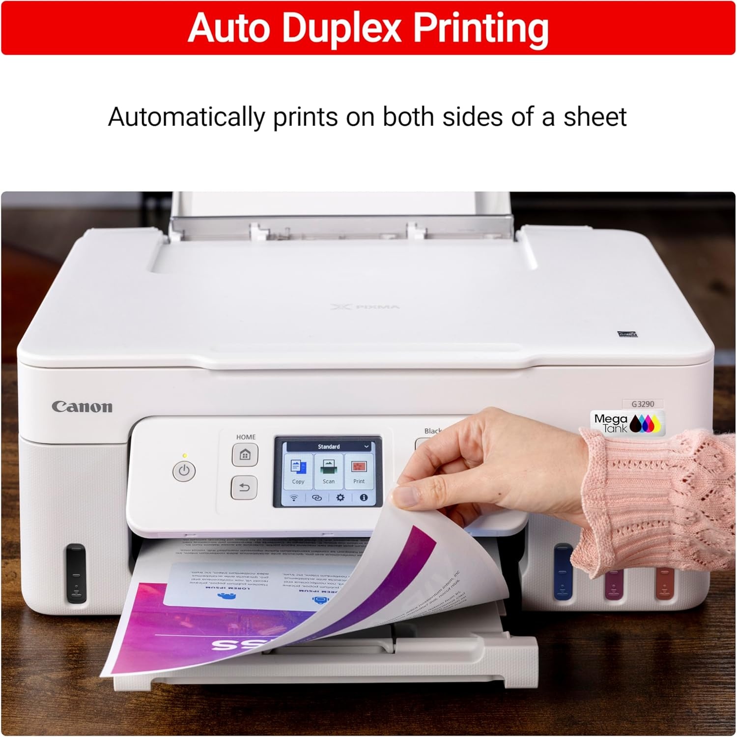 image:imageCanon MegaTank G3270 AllinOne Wireless Inkjet Printer Home Use Print Scan and CopyWhite