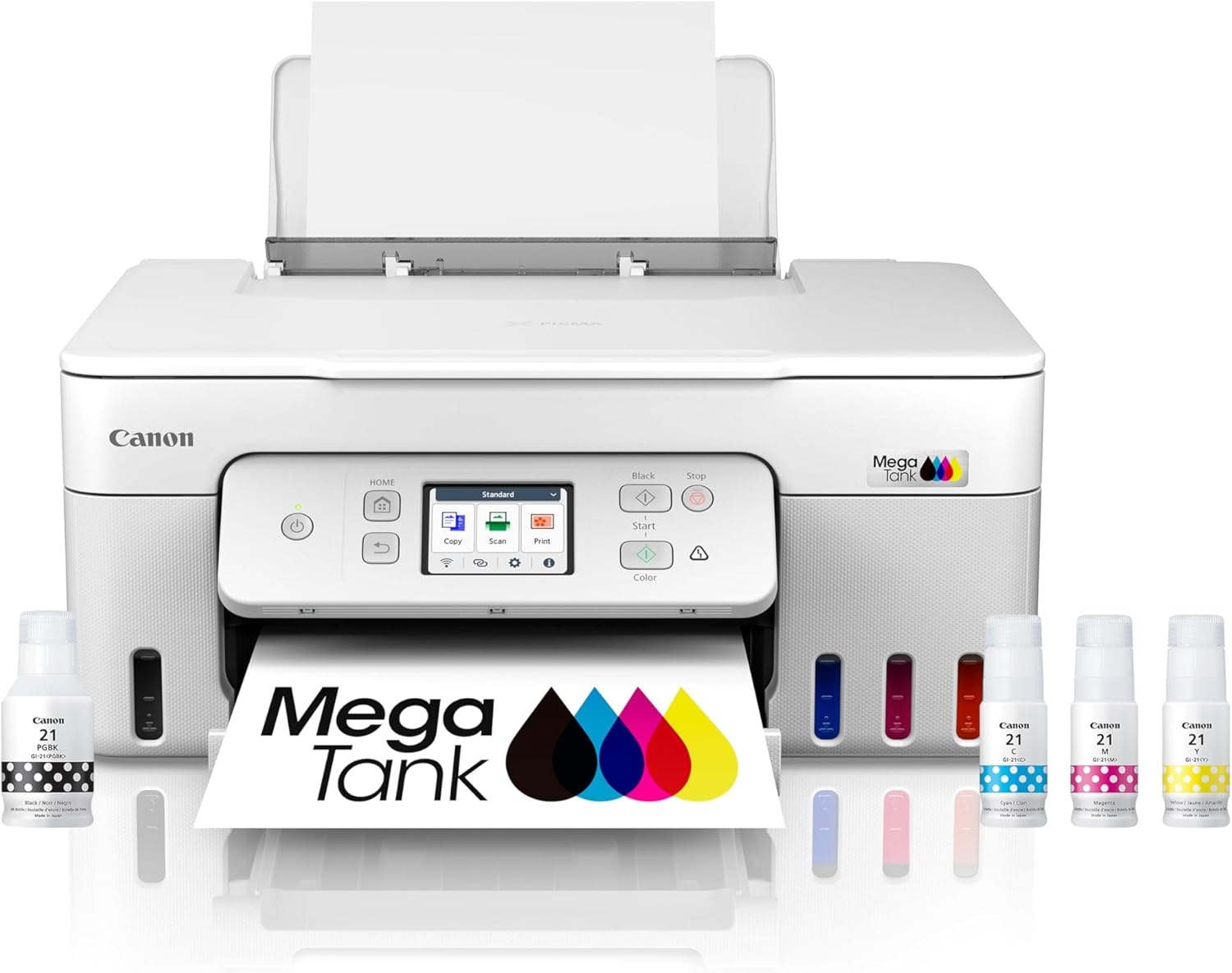 image:imageCanon MegaTank G3270 AllinOne Wireless Inkjet Printer Home Use Print Scan and CopyWhite