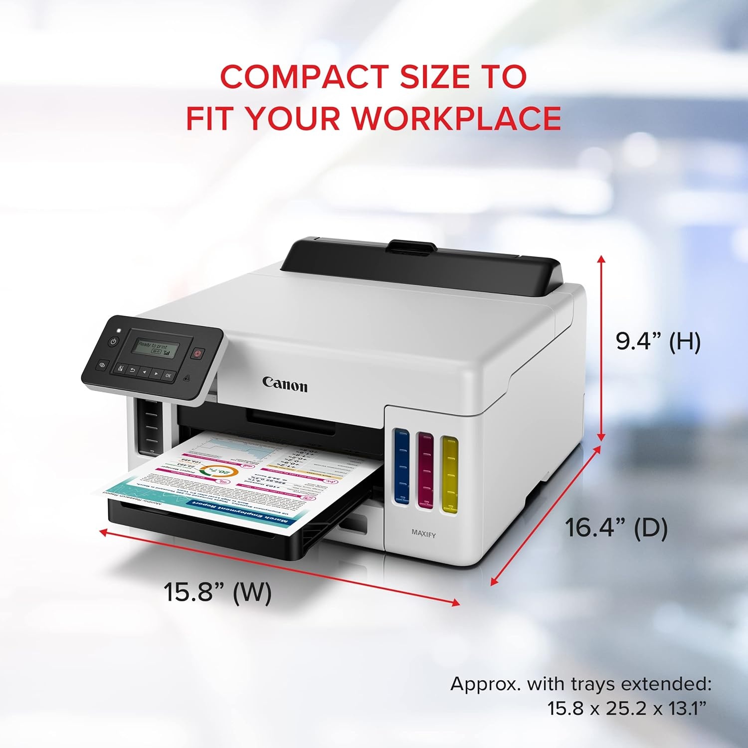 image:imageCanon MegaTank GX5120 Wireless Single Function Printer Print Only for Small Office with Auto 2Sided Printing WhiteOld ModelMegatank GX5020