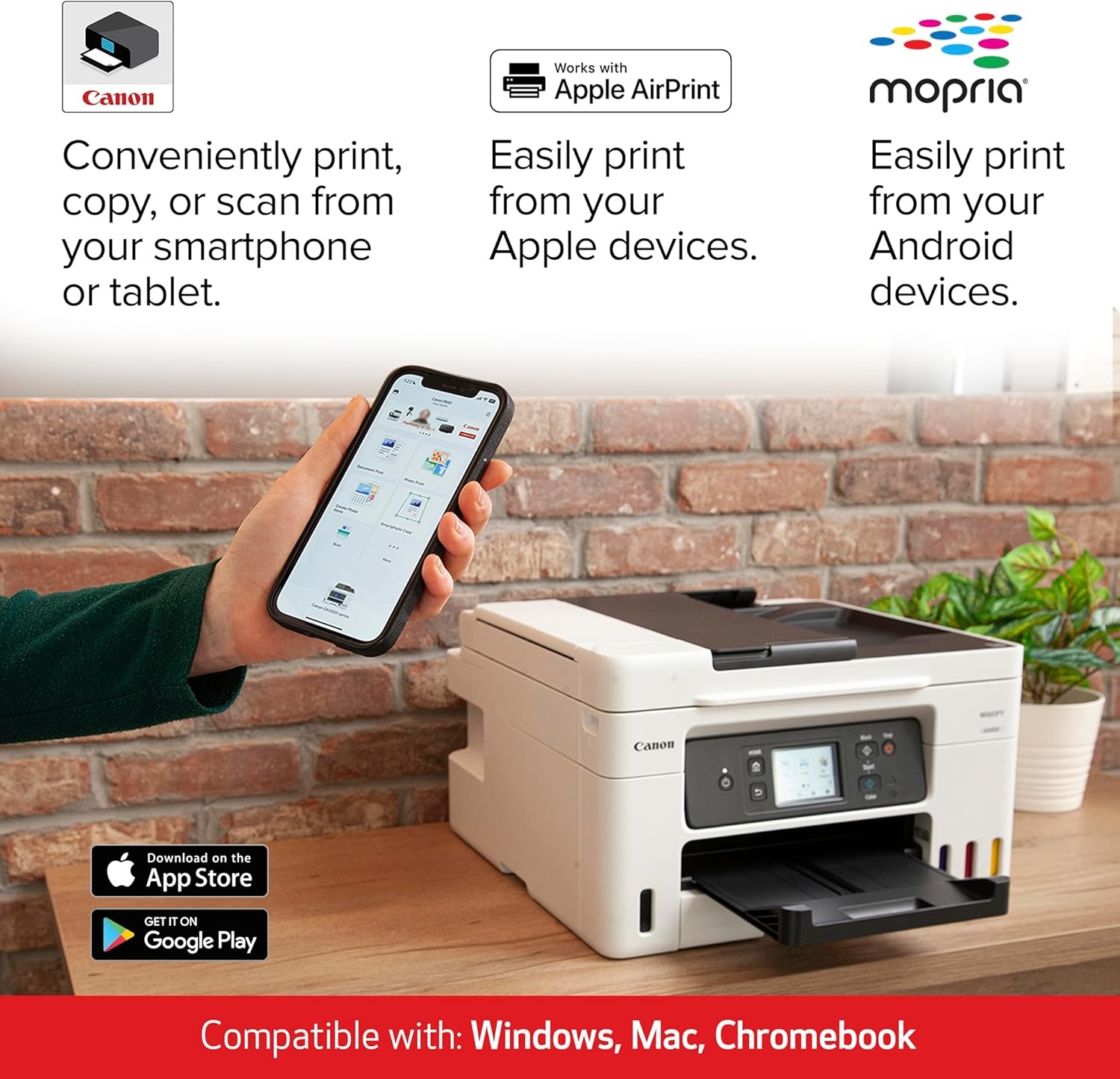 image:imageCanon Megatank GX4020 AllinOne Wireless Supertank Printer with Print Copy Scan and Fax Auto Document Feeder Mobile Printing 27 LCD Touch Screen