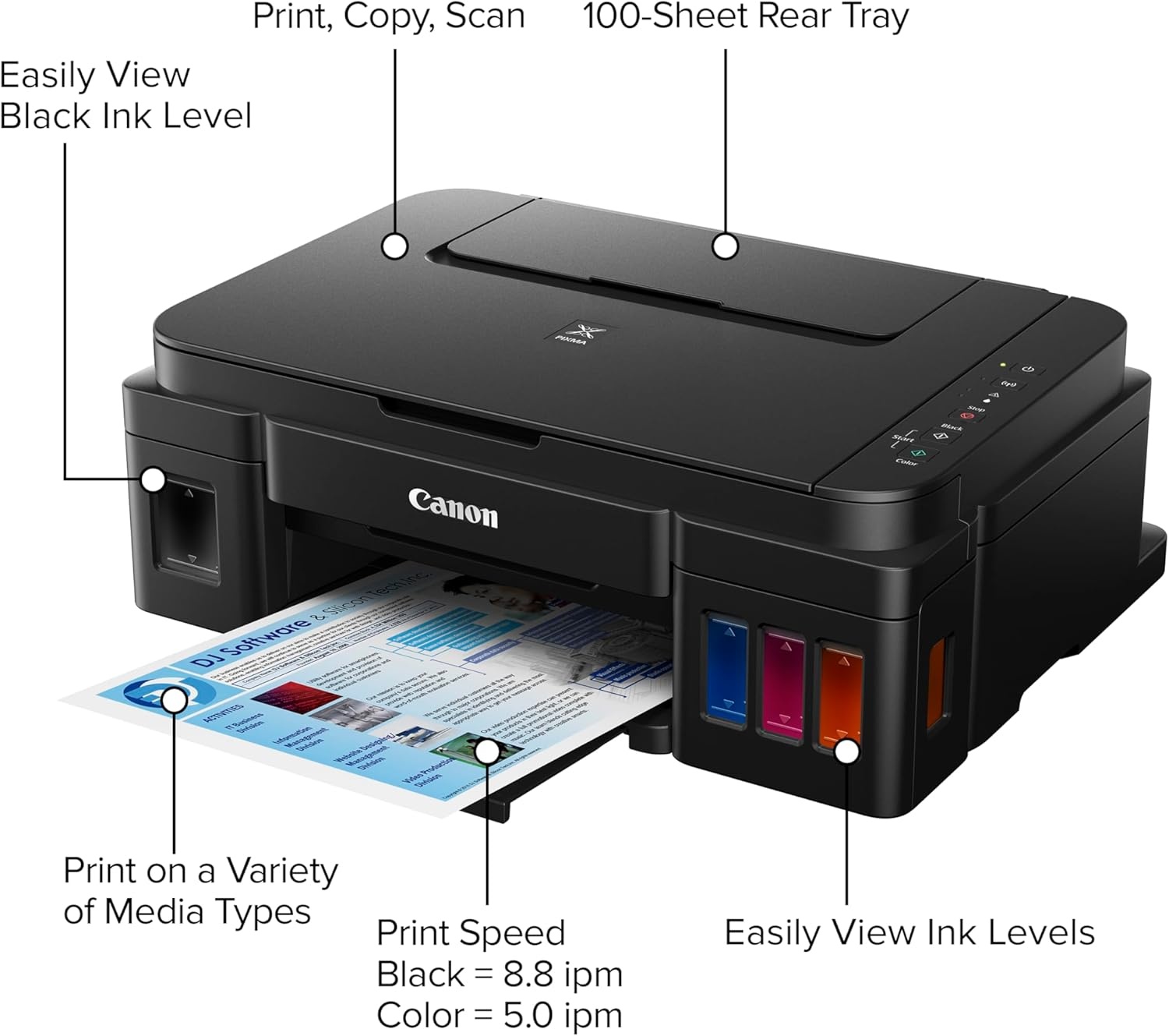 image:imageCanon PIXMA G3202 MegaTank Wireless AllinOne Printer