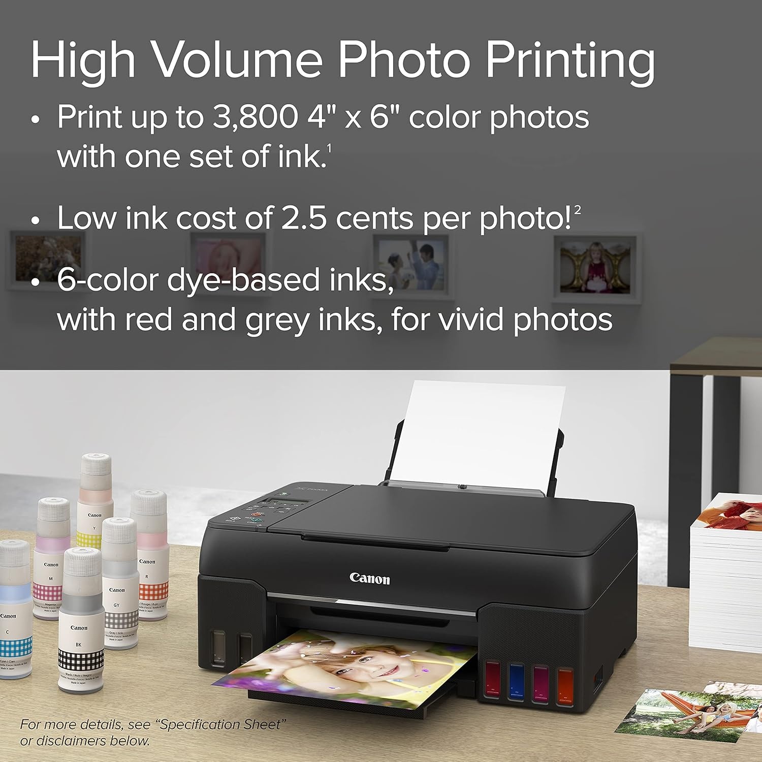 image:imageCanon PIXMA G620 Wireless MegaTank Photo AllinOne Printer Print Copy Scan BlackCompatible with Alexa amp PIXMA TR4720 Wireless Inkjet AllinOne Color Printer Black