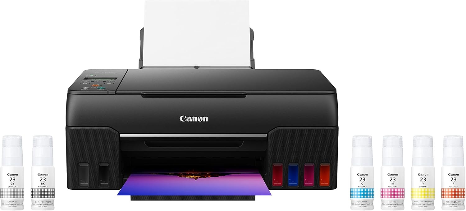 image:imageCanon PIXMA G620 Wireless MegaTank Photo AllinOne Printer amp CanonInk Glossy Photo Paper 4x 6 100 Sheets 1433C001 amp CanonInk 1432C002 Photo Paper Plus Glossy II 5 x 7 20