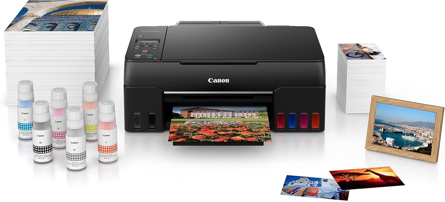 image:imageCanon PIXMA G620 Wireless MegaTank Photo AllinOne Printer amp CanonInk Glossy Photo Paper 4x 6 100 Sheets 1433C001 amp CanonInk 1432C002 Photo Paper Plus Glossy II 5 x 7 20