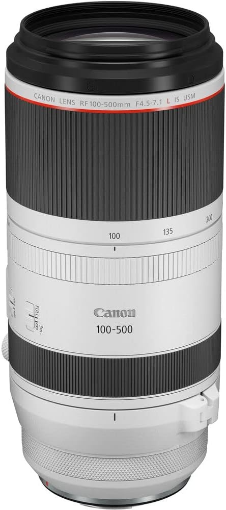 image:imageCanon RF100500mm F4571 L is USM Lens SuperTelephoto Zoom Lens Compatible with EOS R Series Mirrorless Cameras White