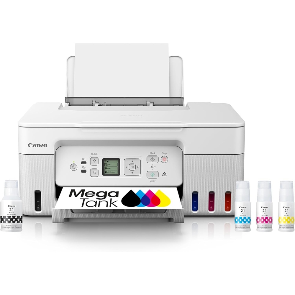 image:imageCanon MegaTank G3270 AllinOne Wireless Inkjet Printer Home Use Print Scan and CopyWhite