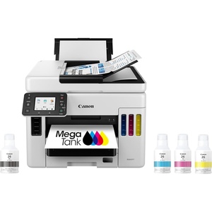 image:imageCanon Megatank GX7120 Wireless AllinOne Printer Print Copy Scan and Fax with 27 LCD Touch Screen and Auto Document Feeder WhiteMegatank GX7021