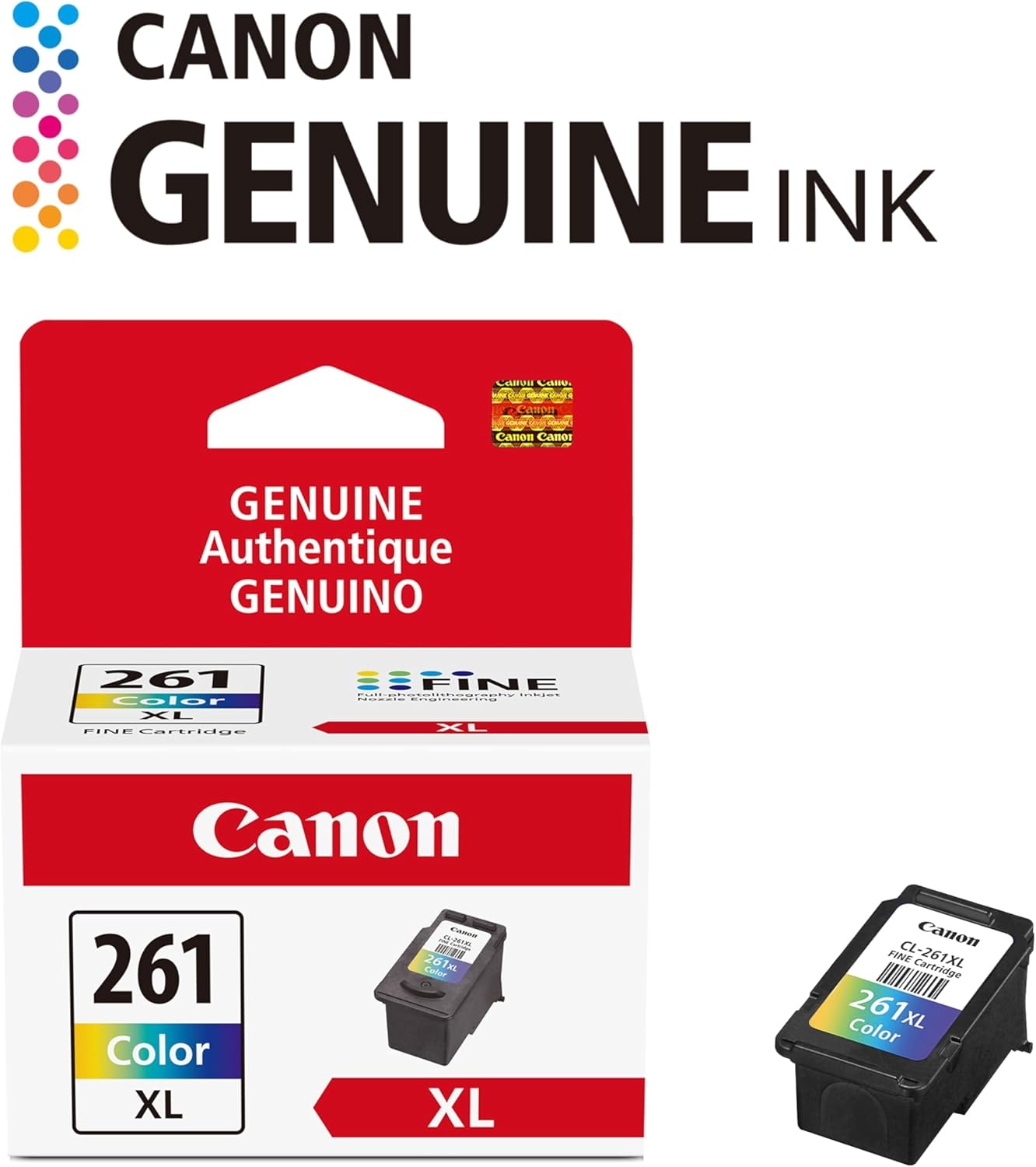 image:imageCanon CL261 Genuine Color Ink Cartridge Compatible with TS532064206420aTR70207020aMulti