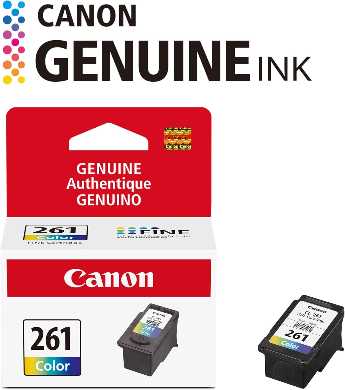 image:imageCanon CL261 Genuine Color Ink Cartridge Compatible with TS532064206420aTR70207020aMulti
