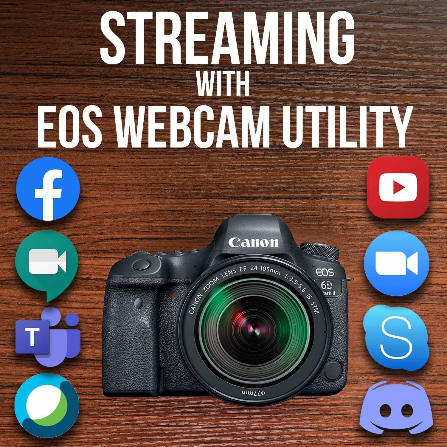 image:imageCanon EOS 6D Mark II DSLR Camera with EF 24105mm USM Lens WiFi Enabled BlackBlack