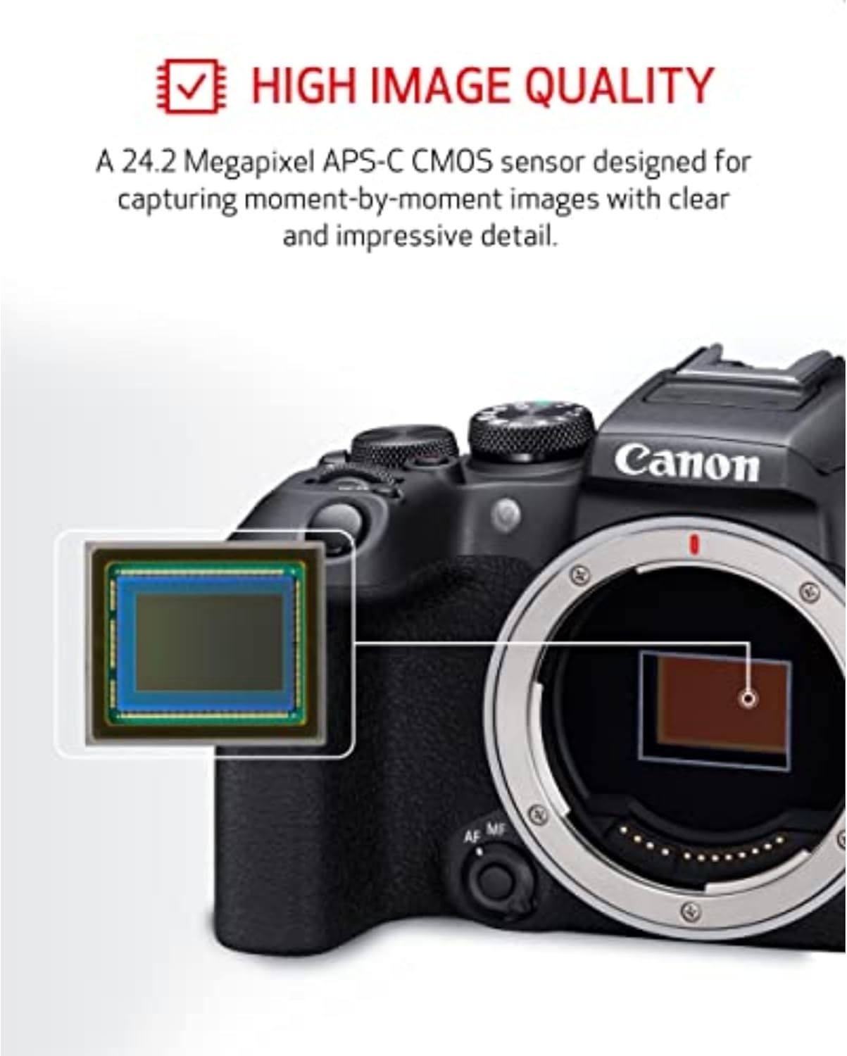 image:imageCanon EOS R10 Mirrorless Camera with RFS 1845mm Lens KitR10 1845 IS STM