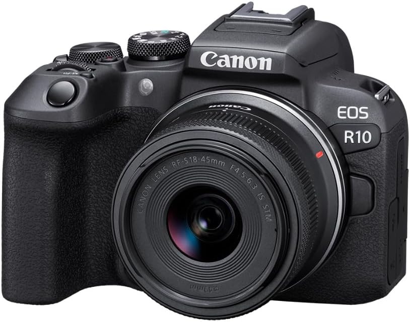 image:imageCanon EOS R10 Mirrorless Camera with RFS 1845mm Lens KitR10 Content Creator Kit