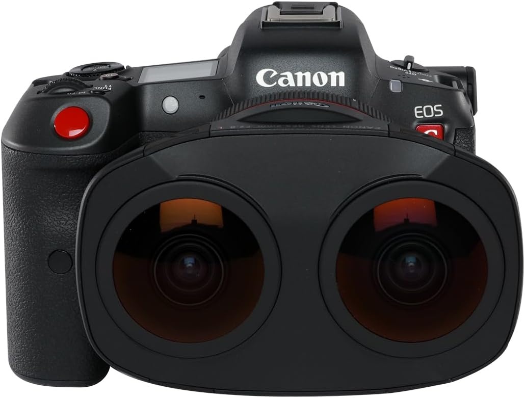 image:imageCanon EOS R5 C RF24105mm F4 L is USM Lens Kit 8K60P FF Sensor Pro CinemaPhoto Camera RF Mount Internal RAW 8K HDMI RAW Out 4K2K Oversampling Compact Lightweight Design Dual Pixel CMOS AFR5 C VR Content Creator Kit RF52mm F28 L Dual Fisheye Lens