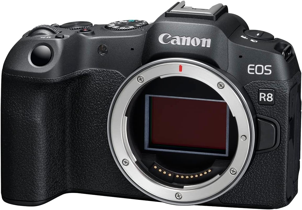 image:imageCanon EOS R8 Mirrorless Camera with RF 2450mm f4563 is STM Lens BlackEOS R8 Body Only