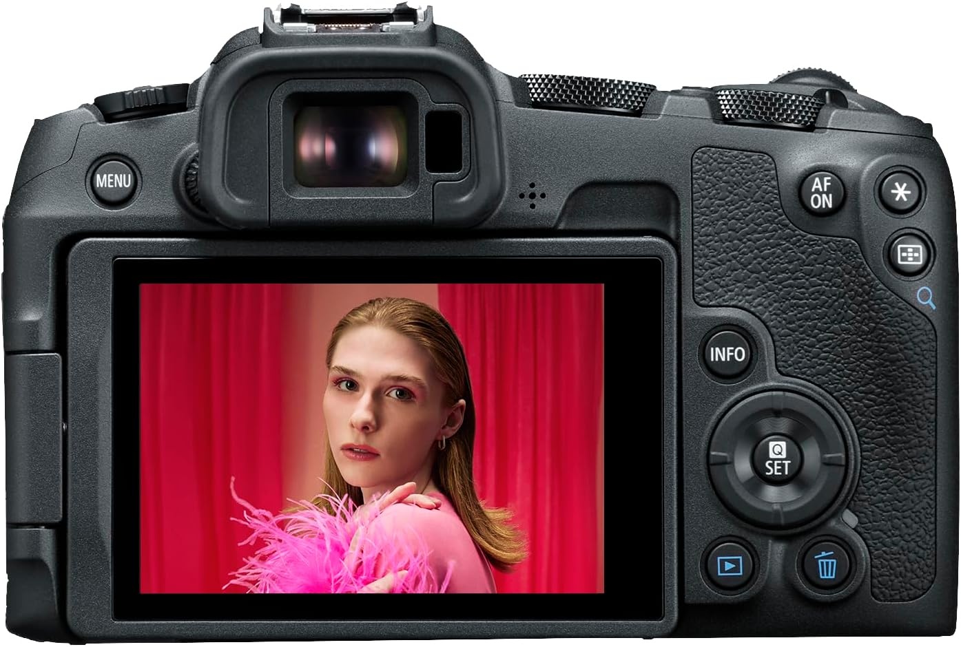 image:imageCanon EOS R8 Mirrorless Camera with RF 2450mm f4563 is STM Lens BlackEOS R8 wRF2450mm