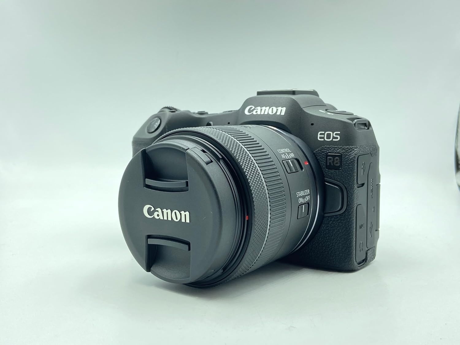 image:imageCanon EOS R8 Mirrorless Camera with RF 2450mm f4563 is STM Lens BlackEOS R8 wRF2450mm