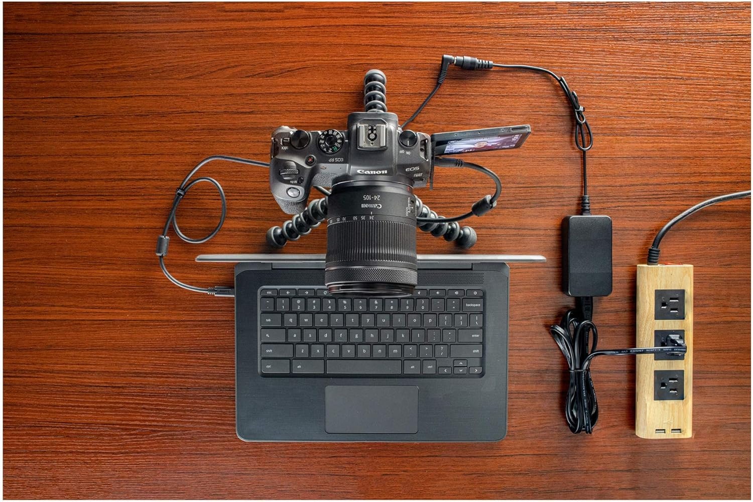 image:imageCanon EOS Webcam Accessory Starter Kit for Select EOS R Series Digital Cameras AC Adapter ACE6N DC Coupler DRE18 Interface Cable IFC100U for Live Streaming Teaching amp Content Creators