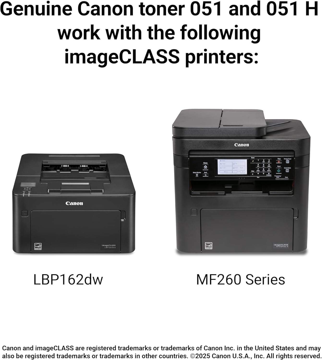 image:imageCanon Genuine 051 Black Toner Cartridge High Capacity Compatible with LBP162dw MF264dw MF267dw MF269dw MF269dw VPToner