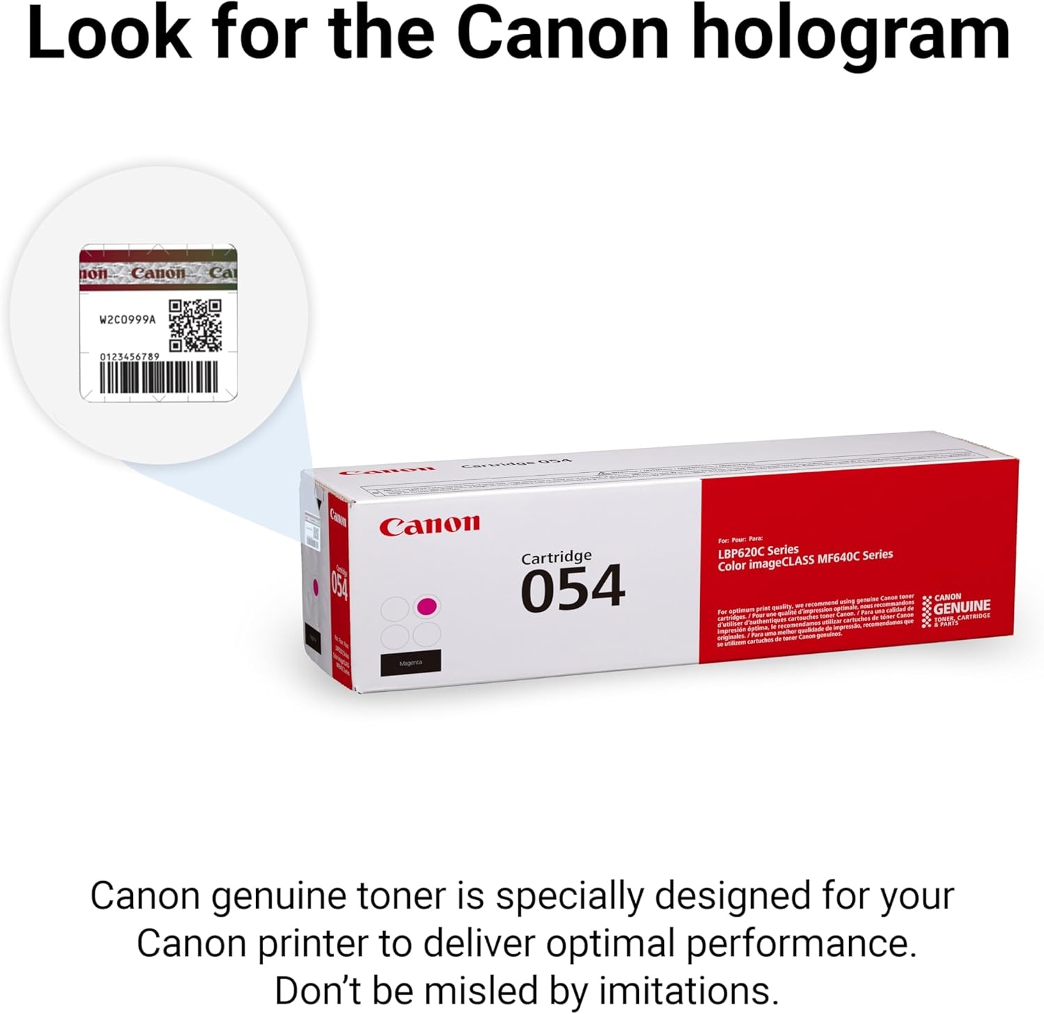 image:imageCanon Genuine 054 Black Toner Cartridge Compatible with LBP622Cdw LBP623Cdw MF641Cdw MF642Cdw MF644CdwMagenta