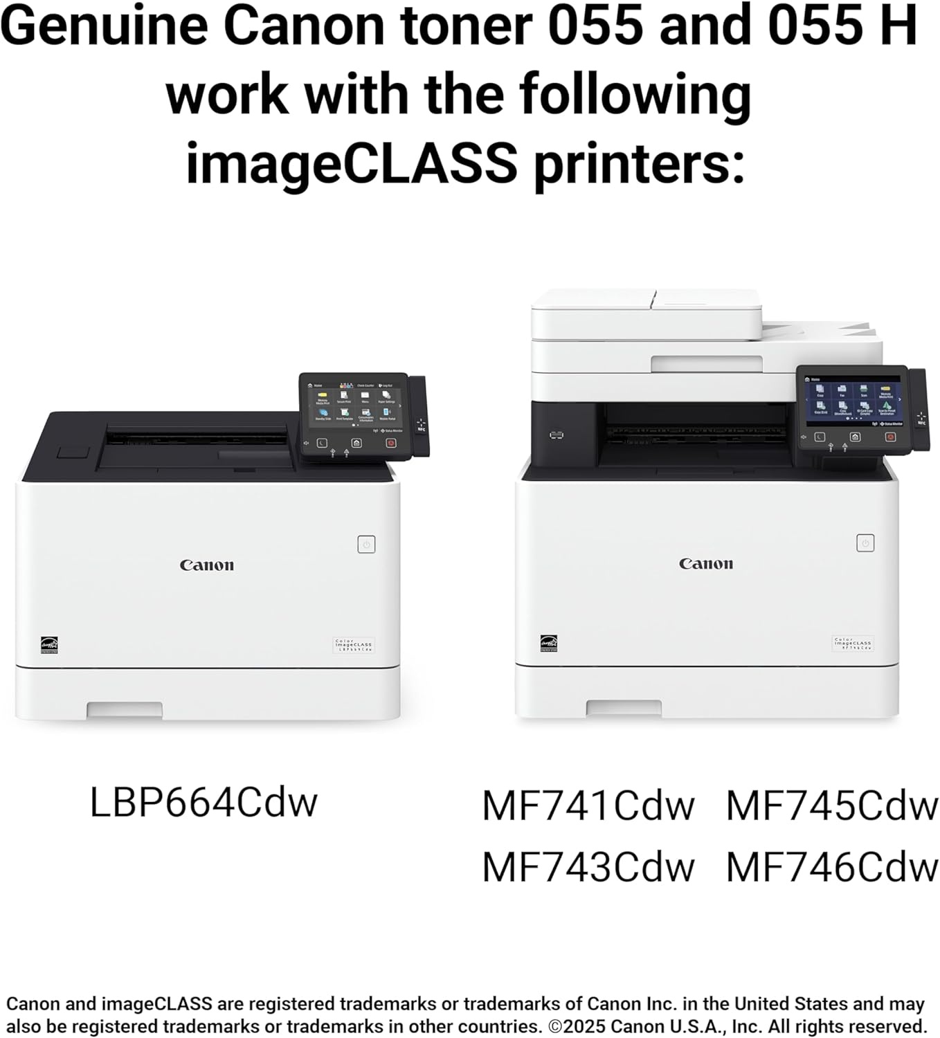 image:imageCanon Genuine 055 Yellow Toner Cartridge Compatible with LBP664Cdw MF741Cdw MF743Cdw MF745Cdw MF746CdwCyan