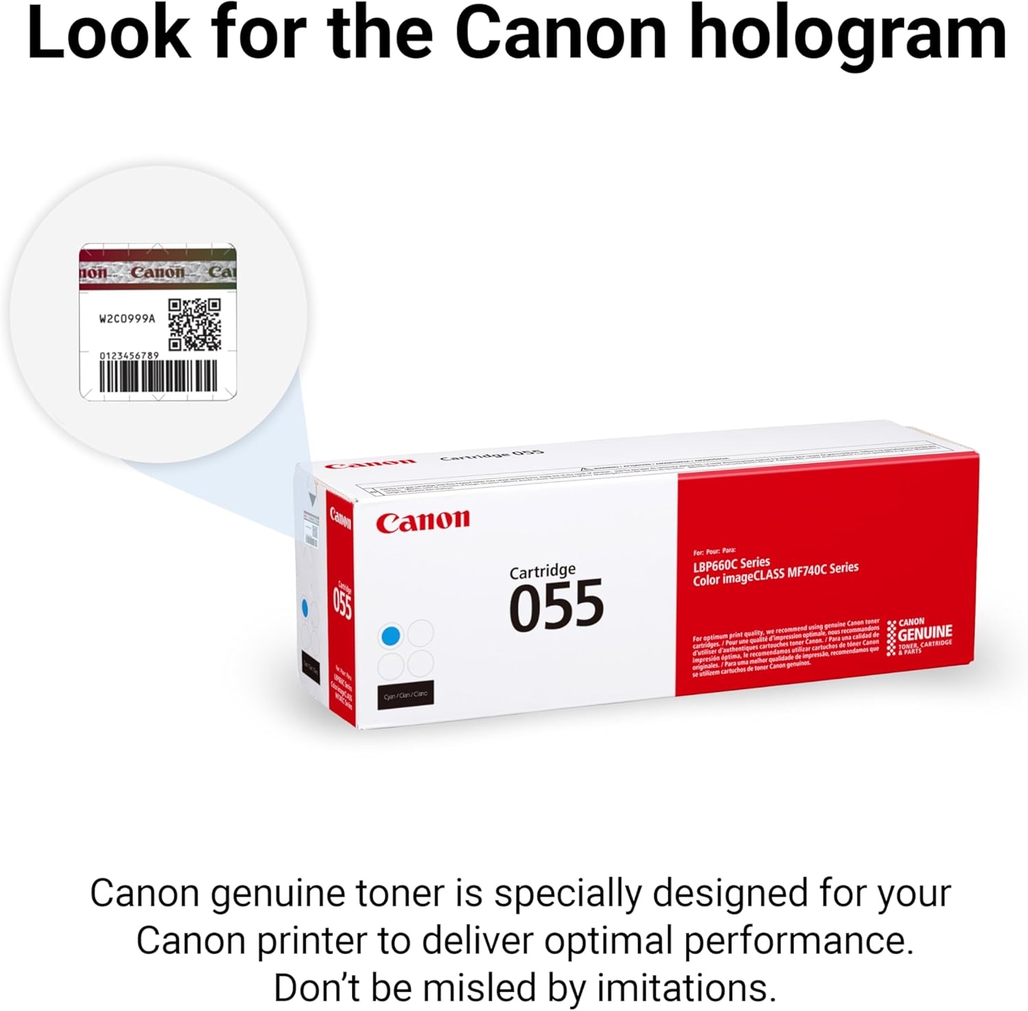 image:imageCanon Genuine 055 Yellow Toner Cartridge Compatible with LBP664Cdw MF741Cdw MF743Cdw MF745Cdw MF746CdwCyan